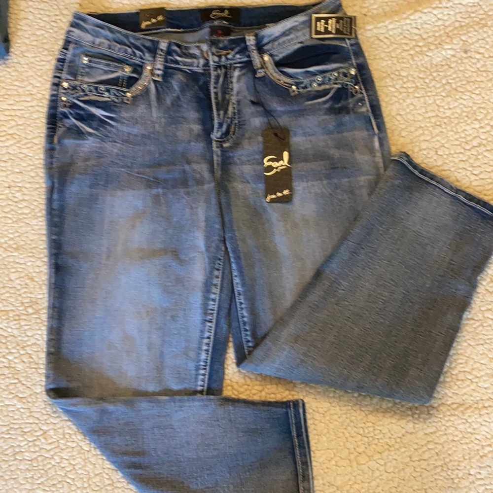 Earl Jeans Embellished Front and Back Pockets size 10